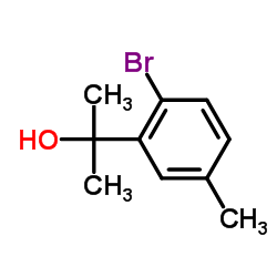 2-(2-Bromo-5-methyl-phenyl)-propan-2-ol结构式