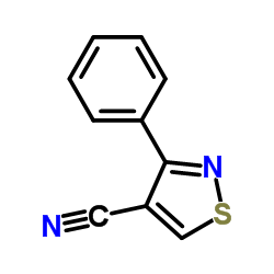 3-苯基异噻唑-4-甲腈结构式