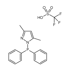 1-(diphenylphosphino)-3,5-dimethyl-1H-pyrazole trifluoromethanesulfonate结构式