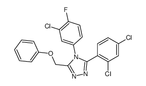 4-(3-chloro-4-fluorophenyl)-3-(2,4-dichlorophenyl)-5-(phenoxymethyl)-1,2,4-triazole结构式