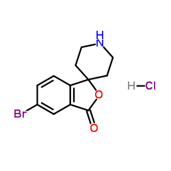 5-Bromo-3H-spiro[2-benzofuran-1,4'-piperidin]-3-one hydrochloride (1:1) structure