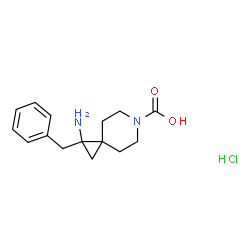 1-Amino-1-benzyl-6-azaspiro[2.5]octane-6-carboxylic acid hydrochloride Structure