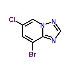 8-溴-6-氯-[1,2,4]三唑[1,5-a]吡啶结构式