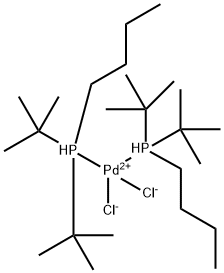 Dichlorobis[(di-tert-butyl)(n-butyl)phosphine]palladium(II) Structure
