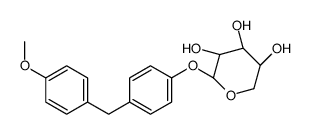 (2S,3R,4S,5R)-2-[4-[(4-methoxyphenyl)methyl]phenoxy]oxane-3,4,5-triol结构式