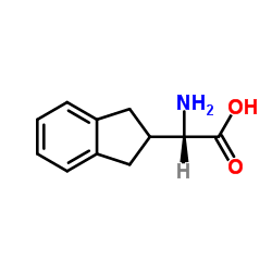 (2S)-Amino(2,3-dihydro-1H-inden-2-yl)acetic acid结构式