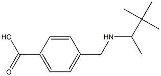 4-(((3,3-二甲基丁-2-基)氨基)甲基)苯甲酸结构式