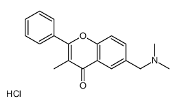dimethyl-[(3-methyl-4-oxo-2-phenylchromen-6-yl)methyl]azanium,chloride Structure