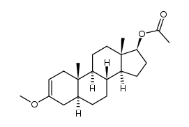 3-Methoxy-5α-androst-2-en-17β-ylacetat结构式