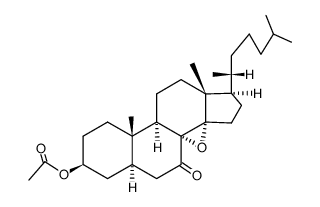 3β-acetoxy-8α,14α-epoxy-5α-cholestan-7-one Structure