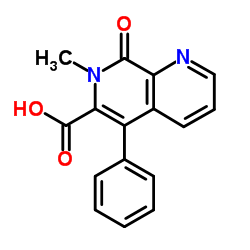 7-Methyl-8-oxo-5-phenyl-7,8-dihydro-1,7-naphthyridine-6-carboxylic acid structure
