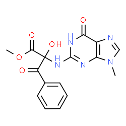 Phenylalanine,N-(6,9-dihydro-9-methyl-6-oxo-1H-purin-2-yl)--alpha--hydroxy--bta--oxo-,methyl ester structure