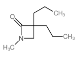 2-Azetidinone,1-methyl-3,3-dipropyl- Structure