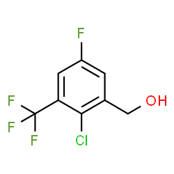 2-Chloro-5-fluoro-3-(trifluoromethyl)benzyl alcohol结构式