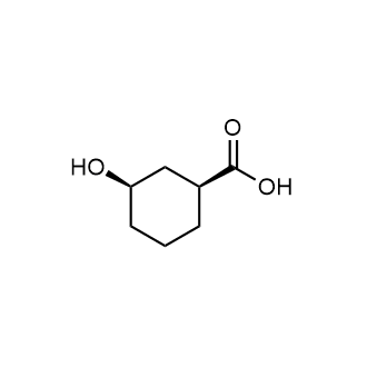 (1S,3R)-3-Hydroxycyclohexane-1-carboxylic acid Structure