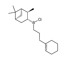 chloro(3-(cyclohex-1-en-1-yl)propyl)((1R,2S,3R,5R)-2,6,6-trimethylbicyclo[3.1.1]heptan-3-yl)borane结构式