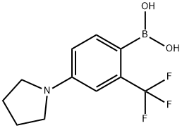 2-Trifluoromethyl-4-(pyrrolidino)phenylboronic acid structure