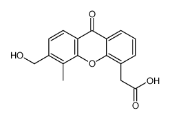 2-[6-(hydroxymethyl)-5-methyl-9-oxoxanthen-4-yl]acetic acid Structure