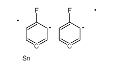 Bis(p-fluorophenyl)dimethylstannane Structure