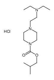 2-methylpropyl 4-[2-(diethylamino)ethyl]piperazine-1-carboxylate,hydrochloride Structure