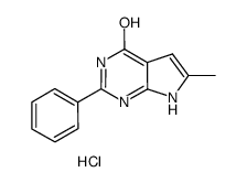 6-methyl-2-phenyl-7H-pyrrolo[2,3-d]pyrimidin-4-ol hydrochloride Structure