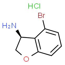(S)-4-溴-2,3-二氢苯并呋喃-3-胺盐酸盐结构式