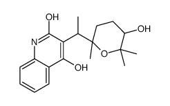 4-hydroxy-3-[1-(5-hydroxy-2,6,6-trimethyloxan-2-yl)ethyl]-1H-quinolin-2-one结构式