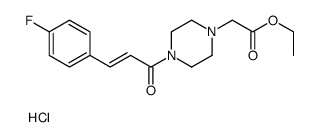 ethyl 2-[4-[(E)-3-(4-fluorophenyl)prop-2-enoyl]piperazin-1-yl]acetate,hydrochloride Structure