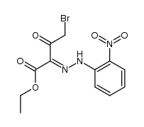 4-bromo-2-(2-nitro-phenylhydrazono)-3-oxo-butyric acid ethyl ester Structure