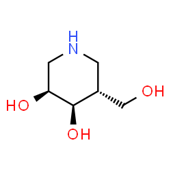 3,4-Piperidinediol, 5-(hydroxymethyl)-, (3R,4S,5S)-rel- (9CI) Structure