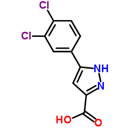 5-(3,4-Dichlorophenyl)-1H-pyrazole-3-carboxylic acid structure