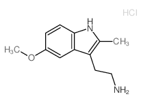 1H-Indole-3-ethanamine,5-methoxy-2-methyl-, hydrochloride (1:1)结构式