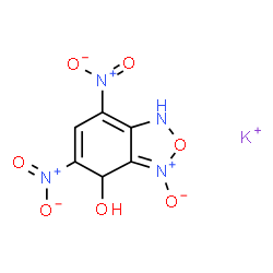 1,4-dihydro-5,7-dinitrobenzofurazan-4-ol 3-oxide, potassium salt Structure