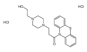 3-[4-(2-hydroxyethyl)piperazin-1-yl]-1-phenothiazin-10-ylpropan-1-one,dihydrochloride Structure