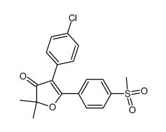 4-(4-chlorophenyl)-2,2-dimethyl-5-(4-(methylsulfonyl)phenyl)furan-3(2H)-one结构式