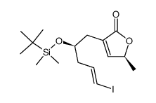 (E)-(2'R,5S)-3-(5'-iodo-2'-tert-butyldimethylsilyloxy)pent-4'-enyl-2,5-dihydro-5-methylfuran-2-one结构式