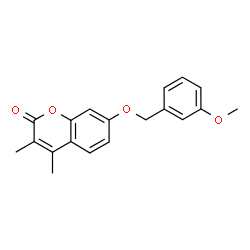 7-[(3-methoxyphenyl)methoxy]-3,4-dimethylchromen-2-one结构式