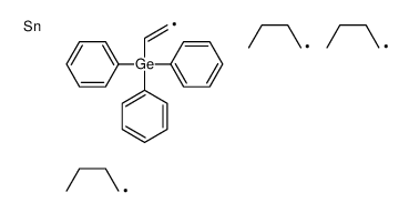 triphenyl(2-tributylstannylethenyl)germane Structure