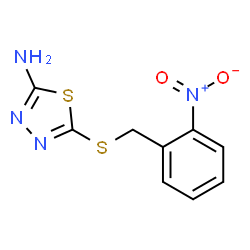 2-amino-5-({2-nitrobenzyl}sulfanyl)-1,3,4-thiadiazole structure