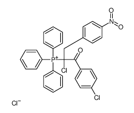 [2-Chloro-1-(4-chlorophenyl)-3-(4-nitrophenyl)-1-oxo-2-propanyl]( triphenyl)phosphonium chloride Structure