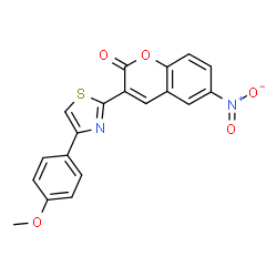 3-(4-(4-methoxyphenyl)thiazol-2-yl)-6-nitro-2H-chromen-2-one结构式