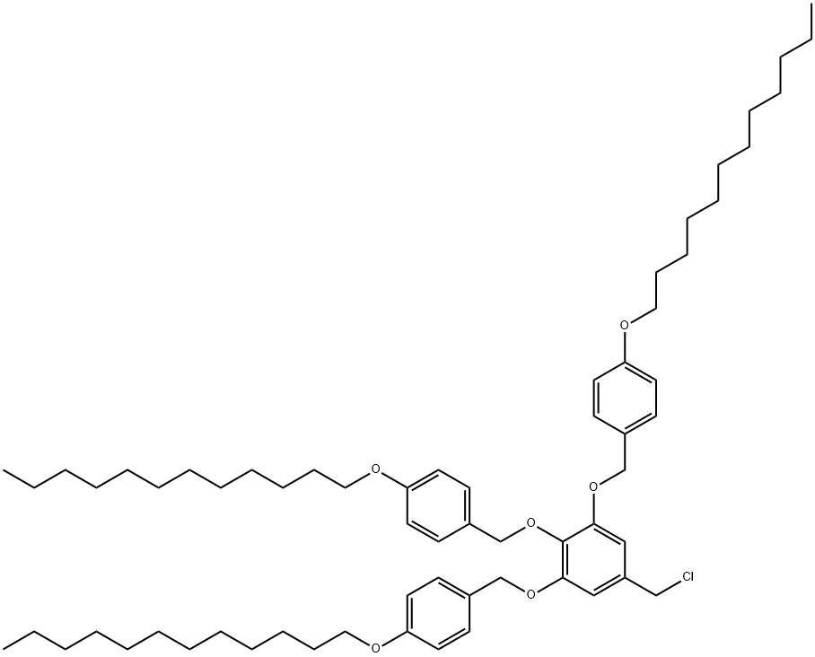 3,4,5-tris[(4-dodecyloxy)benzyloxy] benzyl chloride Structure