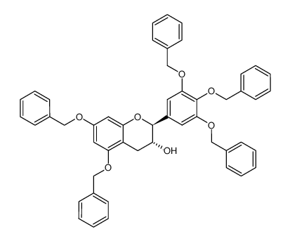 (+)-(2S,3R)-trans-5,7-bis(benzyloxy)-2-[3,4,5-tris(benzyloxy)phenyl]chroman-3-ol结构式