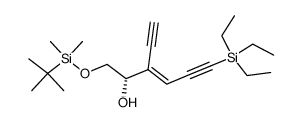 (2S,3E)-1-tert-butyldimethylsilyloxy-3-ethynyl-6-triethylsilyl-3-hexen-5-yn-2-ol结构式