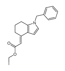 (1-benzyl-1,5,6,7-tetrahydro-indol-4-ylidene)-acetic acid ethyl ester结构式