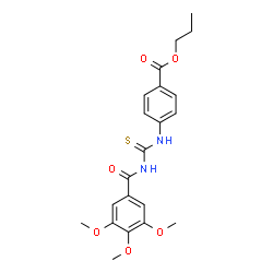 propyl 4-({[(3,4,5-trimethoxybenzoyl)amino]carbonothioyl}amino)benzoate Structure