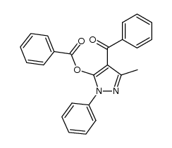 (5-benzoyloxy-3-methyl-1-phenyl-1H-pyrazol-4-yl)-phenyl-methanone Structure