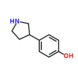 4-(Pyrrolidin-3-yl)phenol结构式