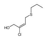 2-chloro-4-propylsulfanylbut-2-en-1-ol结构式