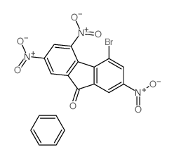 9H-Fluoren-9-one, 4-bromo-2,5,7-trinitro-, compd. with benzene (1:1) structure